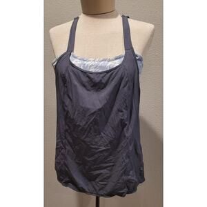 PrAna Racer Back Yoga Tank With Built-in Bra Grey Size M